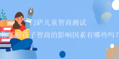 门萨儿童智商测试-你了解孩子智商的影响因素有哪些吗？